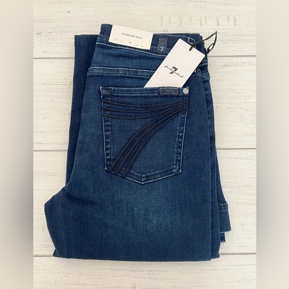 7 For All Mankind Tailorless Dojo Jeans NWT Size 28 7FAMK - Picture 2 of 10
